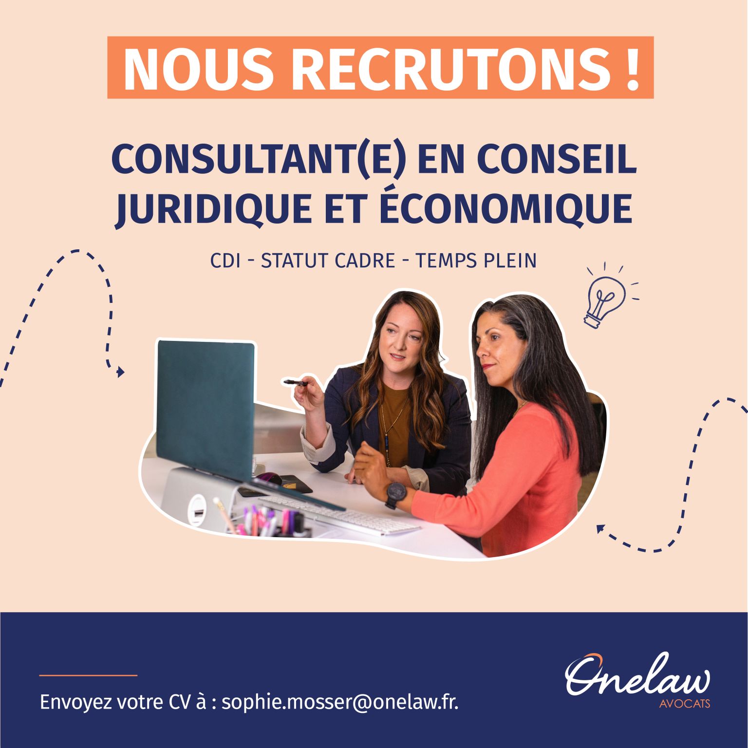 Annonce poste onelaw consultant(e) juridique économique ATMP