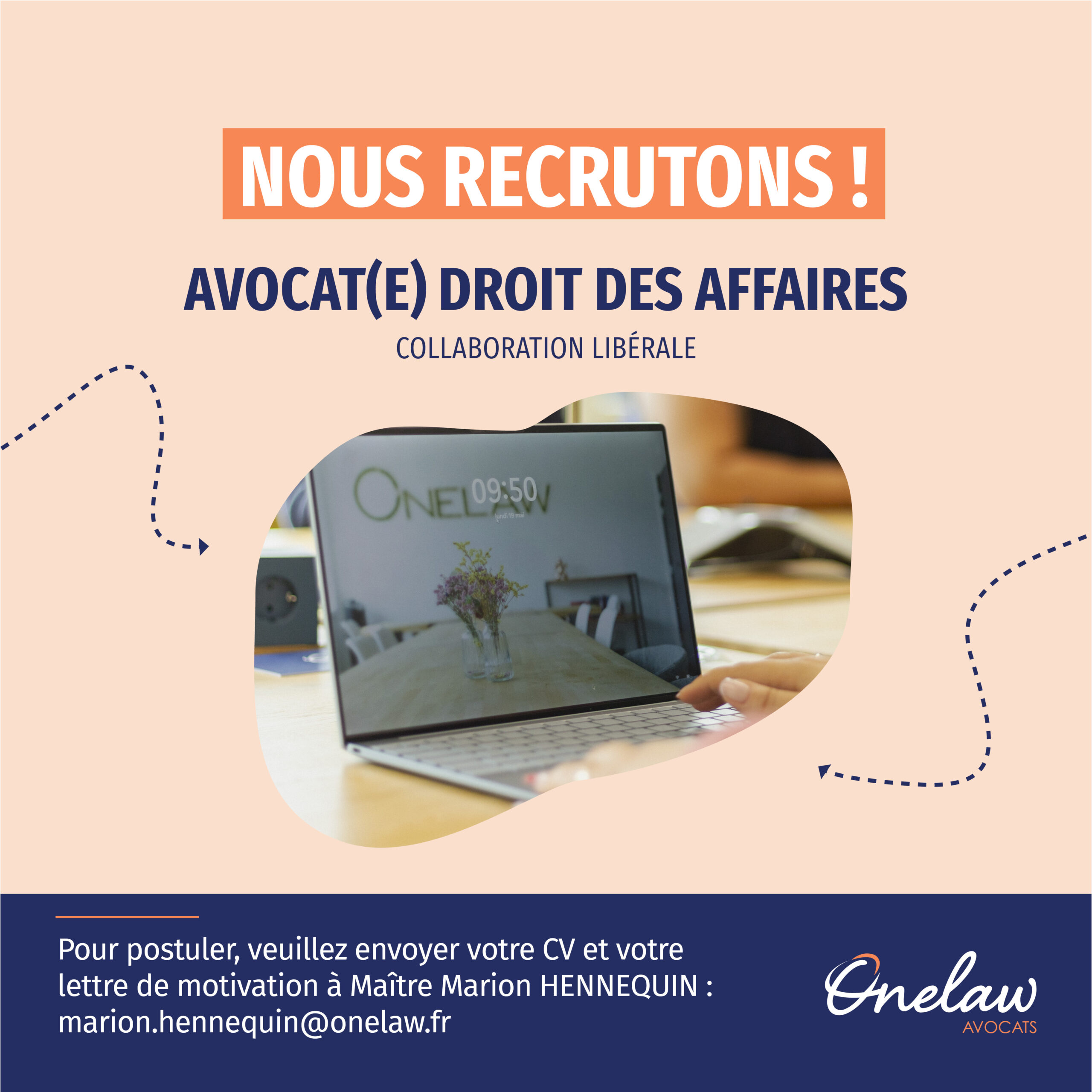 Visuel annonce emploi droit des affaires